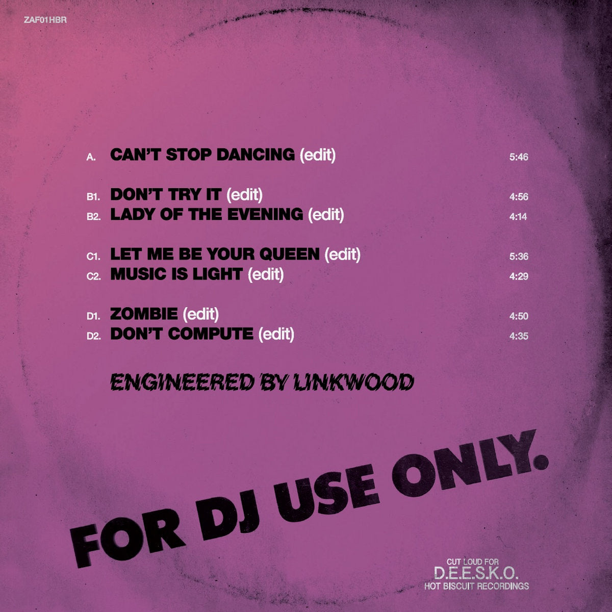 THE MIGHTY ZAF “EXCLUSIVE REWORKS & EDITS” 2x12” Vinyl Only